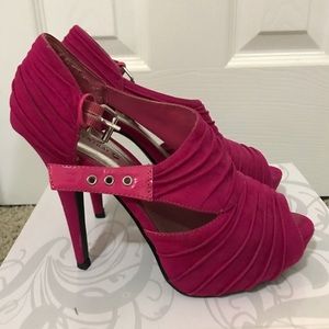 Pink Peep Toe Heels